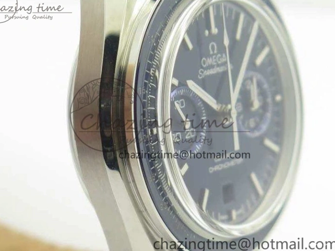 0519 SpeedMaster MoonWatch SS OMF 1:1 Best Edition Blue Dial On Leather Strap A9300 V FreshLook 8087